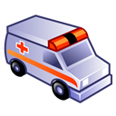 emergency, Ambulance Black icon
