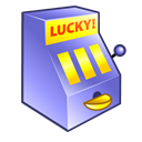 luck, slot, Jackpot, machine Black icon