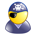 pirate, Piracy Black icon