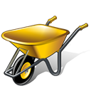 Wheelbarrow Black icon