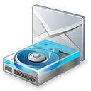 Cache, mail Black icon