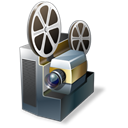 Projector, film Black icon