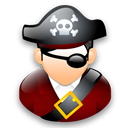 pirate, Piracy Black icon