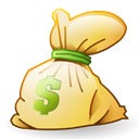 Bag, Money, funding, Dollar, Cash, rick, investment Black icon