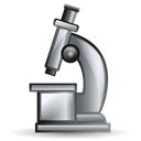 Biology, microscope, science Black icon