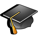 hat, graduation, diploma, student, College hat Black icon