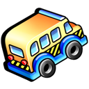 transportation, Service, school bus Black icon