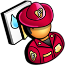 firefighter Black icon