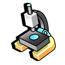 microscope, Biology, science Black icon