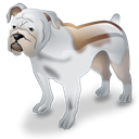 Bulldog, dog, pet Black icon