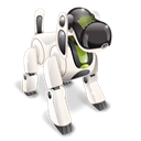 dog, robot, technology Black icon