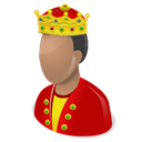 royal, king, Privilege Black icon