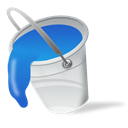 fill, Blue, paint, Bucket, Color Black icon