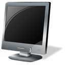 Computer, monitor, screen, lcd Black icon