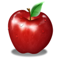 Apple, Fruit, food Black icon