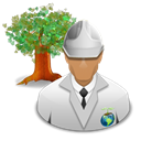 Engineer, environmental, green Black icon