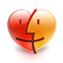 Heart, Finder Black icon