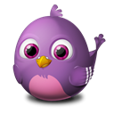 Pidgin, Animal, bird, twitter Black icon
