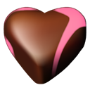Candy, Chocolate, Hearts Black icon