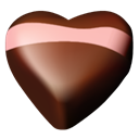 Candy, Hearts, Chocolate Black icon