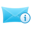 Info, mail Black icon