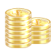 gold, Cash, Coins, Money SandyBrown icon