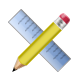 Application, pencil, ruler Icon