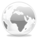 globe, glass Silver icon