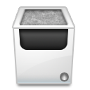 Bin, recycle, Empty Silver icon