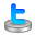 Blue, twitter Gray icon