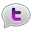 Bubble, twitter, purple DarkGray icon