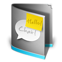 Folder, Chat Black icon
