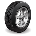 Tire, wheel, tyre Black icon