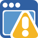 Application, warning SteelBlue icon