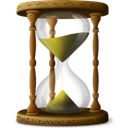 sandclock, Wait, Hourglass, time Black icon