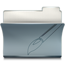 Ps, paint, Folder DarkGray icon