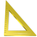 measure, triangle, ruler Black icon