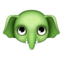 Animal, Evernote, elephant Black icon