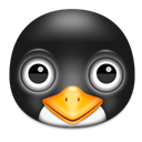 pengiun, linux, Animal Black icon