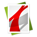 File, adobe, reader Black icon