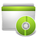 Cd, Folder YellowGreen icon