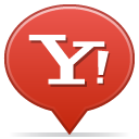 yahoo, Social, Balloon Firebrick icon