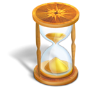 time, Hourglass, Wait Black icon