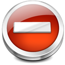 Alert, restricted Firebrick icon