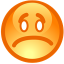 Emoticon, sad Chocolate icon