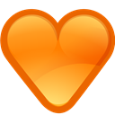 love, Heart DarkOrange icon