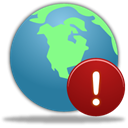 warning, globe SteelBlue icon