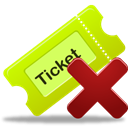 remove, Ticket Black icon