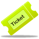 Ticket, tix Black icon