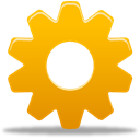 preferences, Cog, settings, wheel, Gear Orange icon